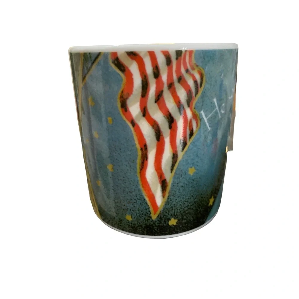 Pottery Barn Nostalgic Carol Christmas Mug~He Sees You‎ When You're Sleeping~NEW